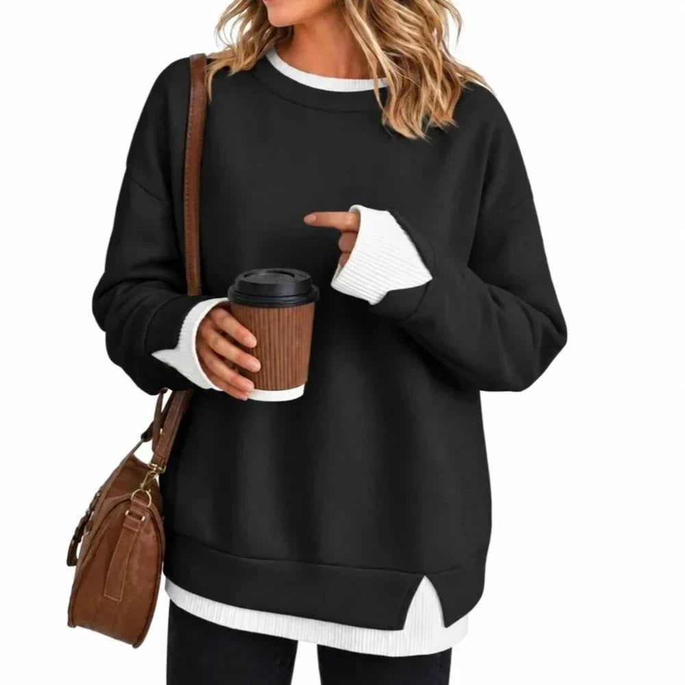 Women's Relaxed Long-Sleeve Sweatshirt – Oversized Casual Pullover