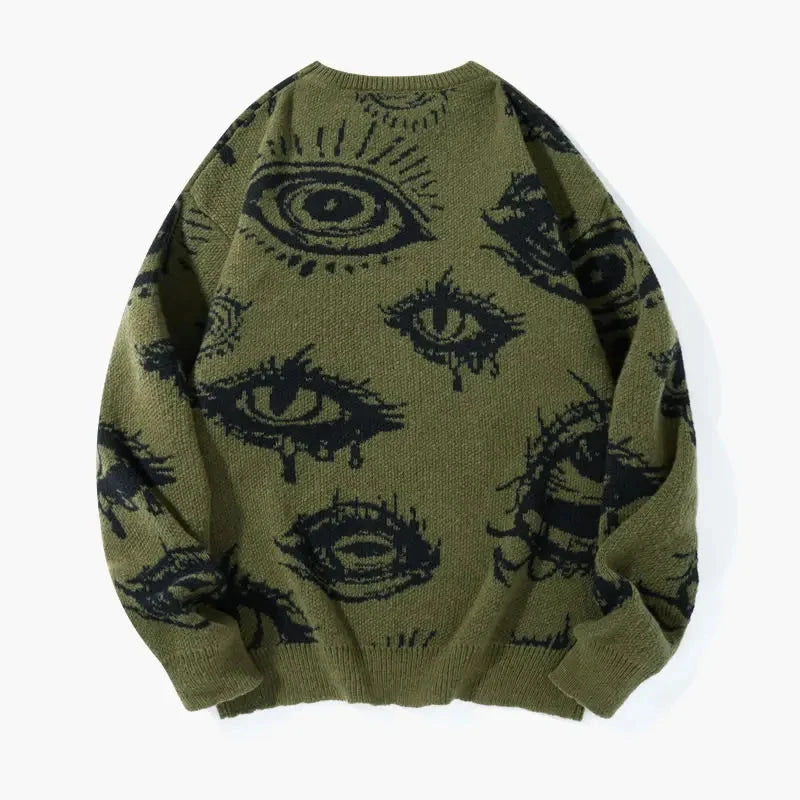 Men's Eye Graphic Knit Sweater