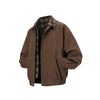 Men's Vintage Plaid-Trim Bomber Jacket – Relaxed Fit