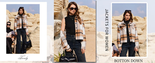 Flannels for Women Cropped Shacket