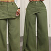 Fitted Cotton Blend Denim Pants