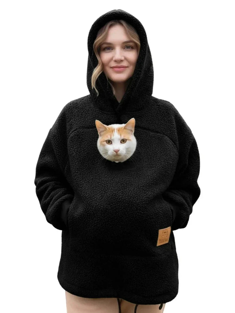 Lamb Wool Pet Pocket Hoodie
